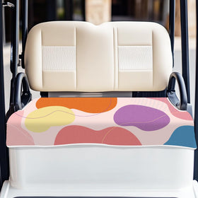 ORIGACH multicolor abstract seat cover universal fit for comfortable driving on hot days.