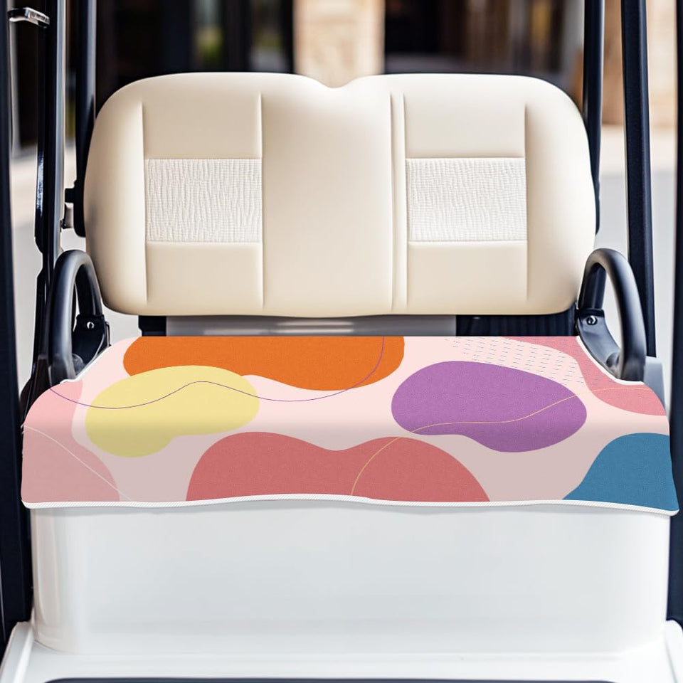ORIGACH multicolor abstract seat cover universal fit for comfortable driving on hot days.