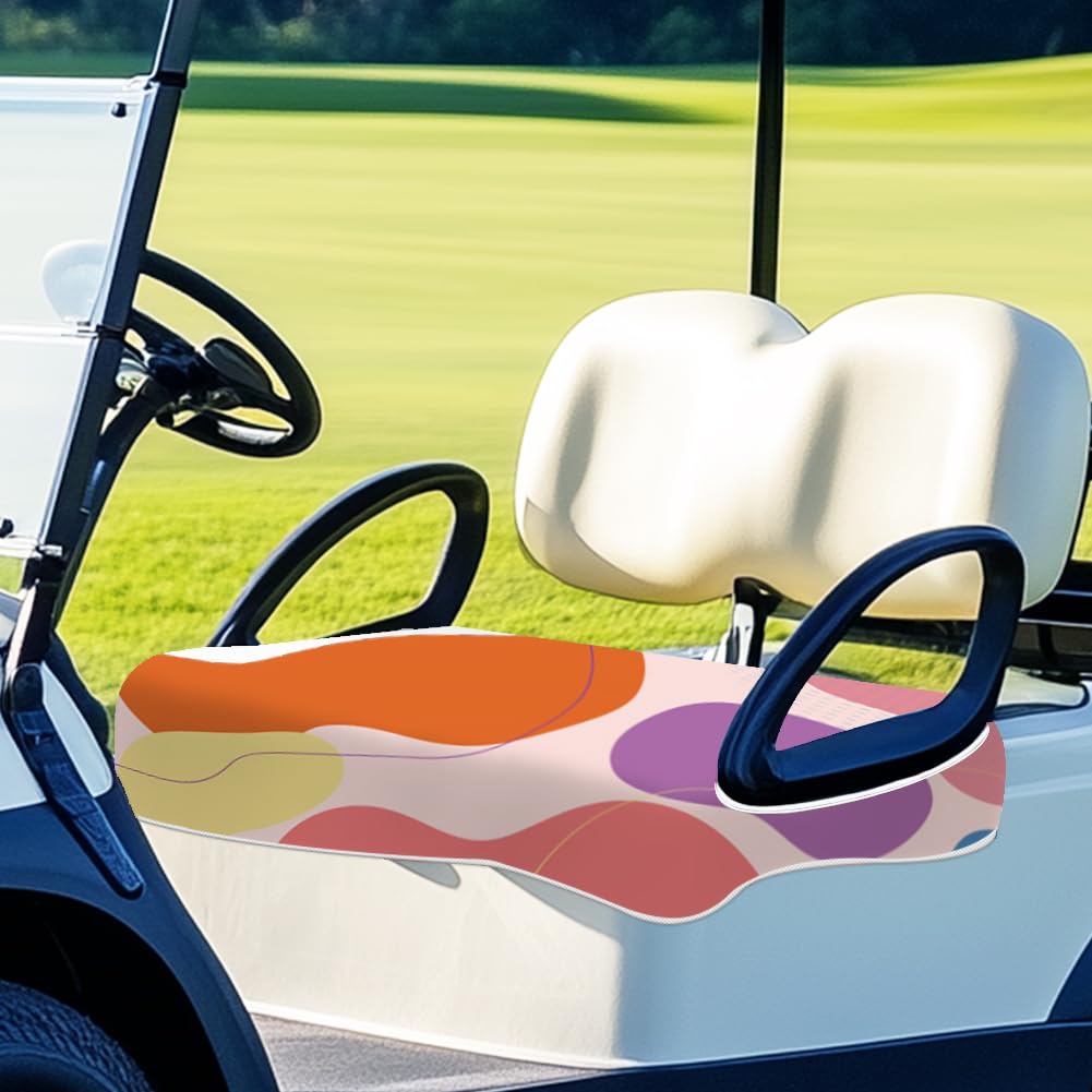 ORIGACH pastel abstract design upgrades golf cart interior with modern flair.