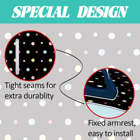Origach polka-dot pattern detail adds retro style to the course