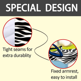 ORIGACH seat cover showing armrest hole design for easy fit