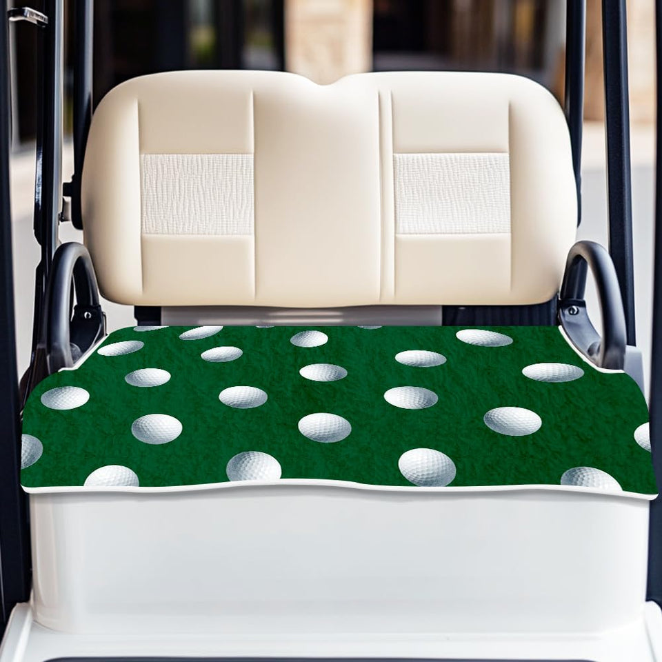 ORIGACH universal golf cart seat cover with golf ball pattern keeps seating cooler.