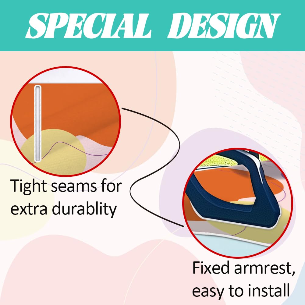 ORIGACH easy-install golf cart seat cover fits over armrests for a snug look.