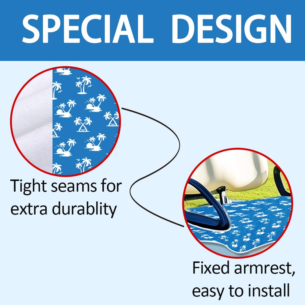 ORIGACH universal-fit seat cover on a double golf cart seat