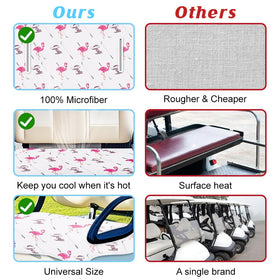 ORIGACH universal-fit two-seat cart cover designed for compatibility with most models.