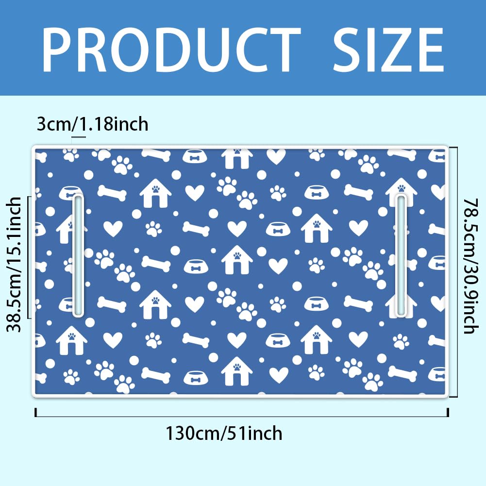ORIGACH seat cover in blue bones pattern adds playful style and protection.