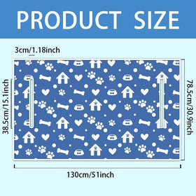 ORIGACH seat cover in blue bones pattern adds playful style and protection.