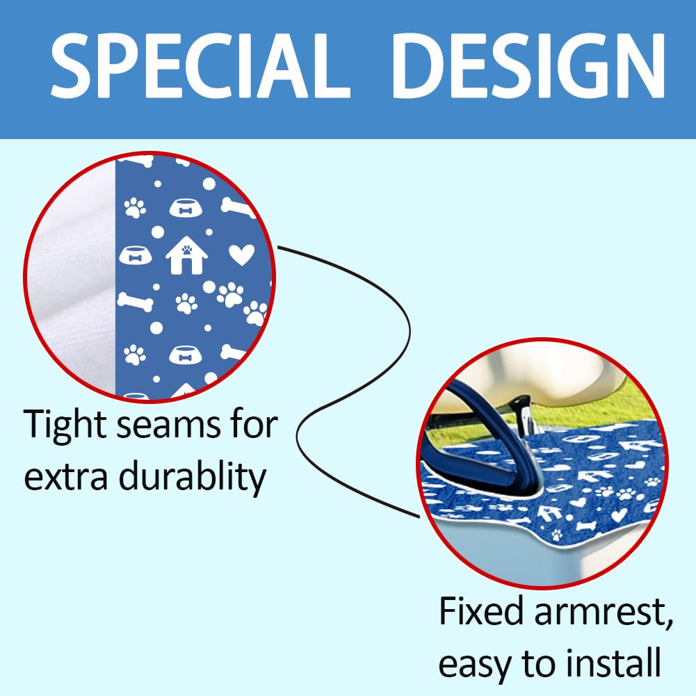 ORIGACH blue dog-house design seat cover blends style with durable protection.