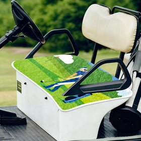 ORIGACH easy-install seat cover fits most two-seat golf carts