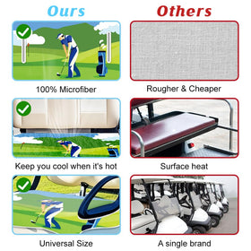ORIGACH 30.9×51 inch seat cover fits two-seat golf carts
