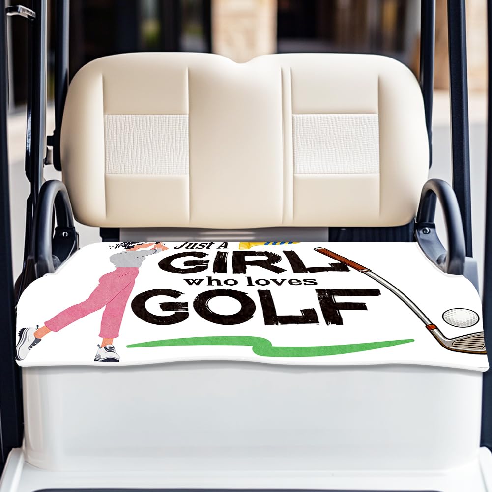 ORIGACH universal golf cart seat cover on two-seat cart for protection and style