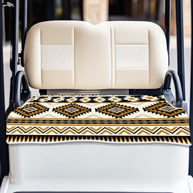 ORIGACH universal golf cart seat covers with aztec brown pattern protect seats and add style.