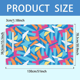 ORIGACH seat cover with block pattern – side view highlights easy slip‑on installation