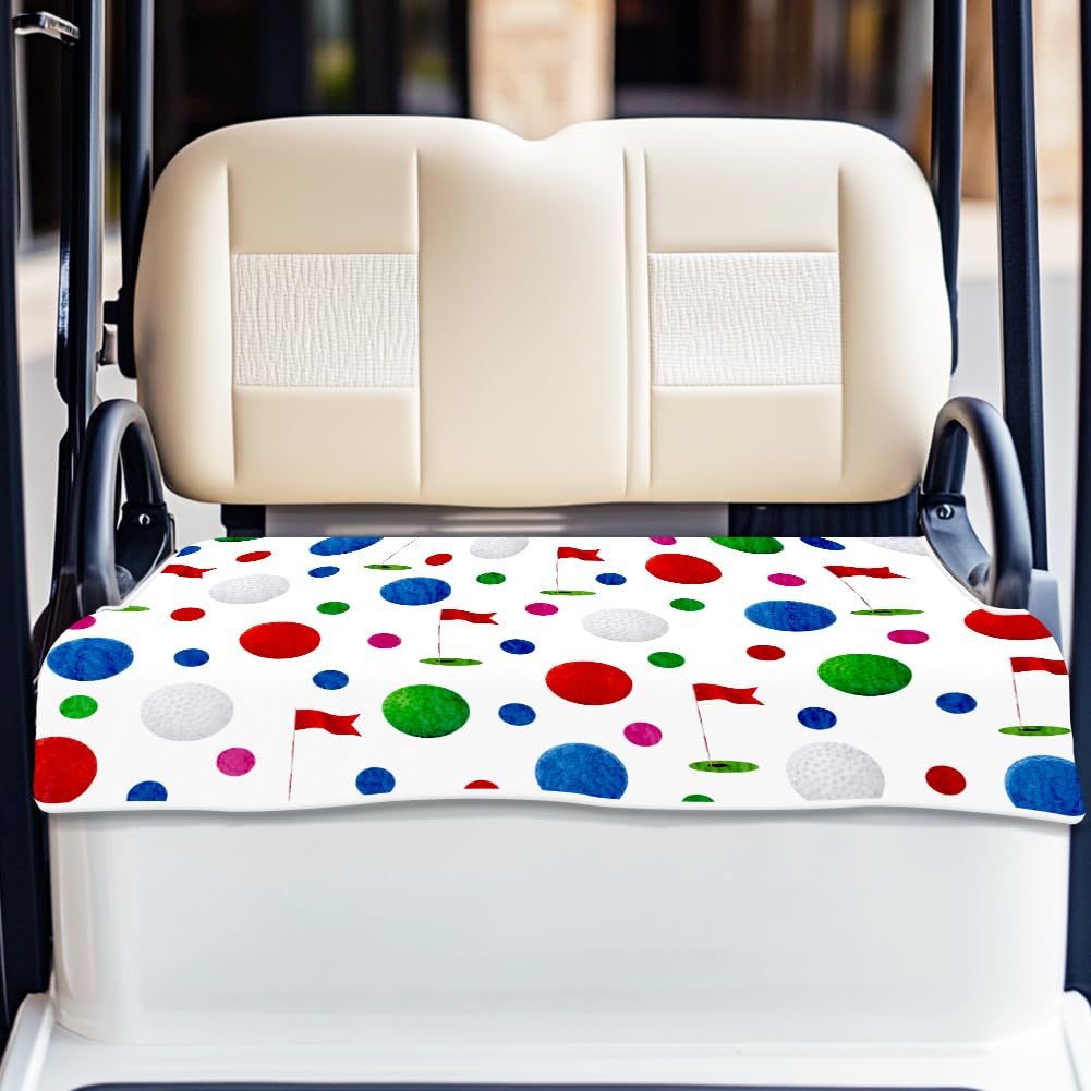 Origach universal golf cart seat covers in colorful pattern keep seats stylish and cooler.