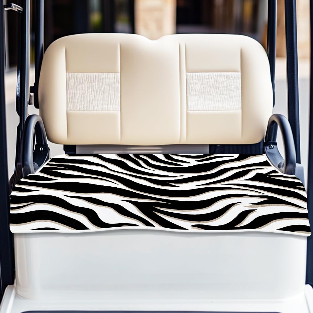 ORIGACH universal golf cart seat covers in zebra pattern keep seats cool on hot days