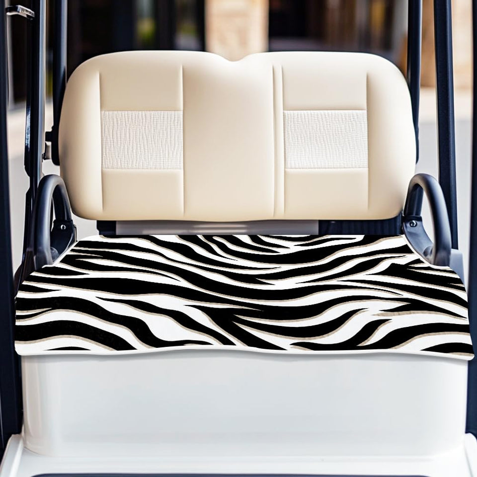 ORIGACH universal golf cart seat covers in zebra pattern keep seats cool on hot days
