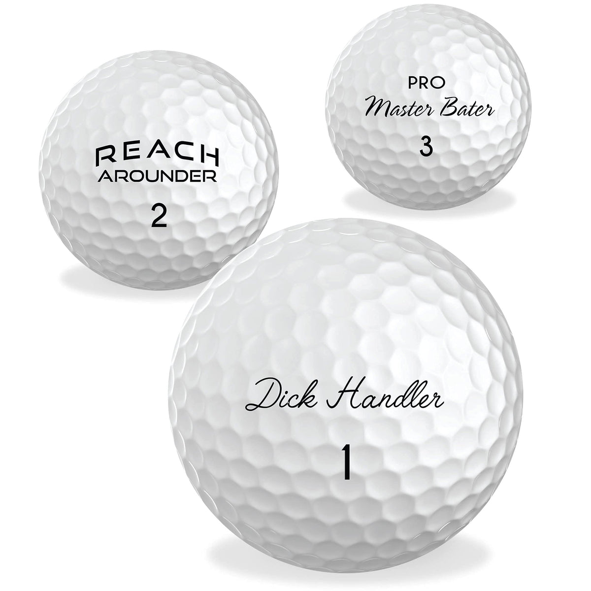 O'RINN GOLF 3-pack packaging with the funny balls, gift-ready ready to delight.