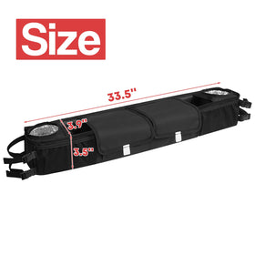 ORKELS Golf cart organizer interior layout highlights four compartments for tidy essentials.