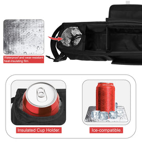 ORKELS Includes magic tape dividers for four compartments and a lid-secured middle pocket.