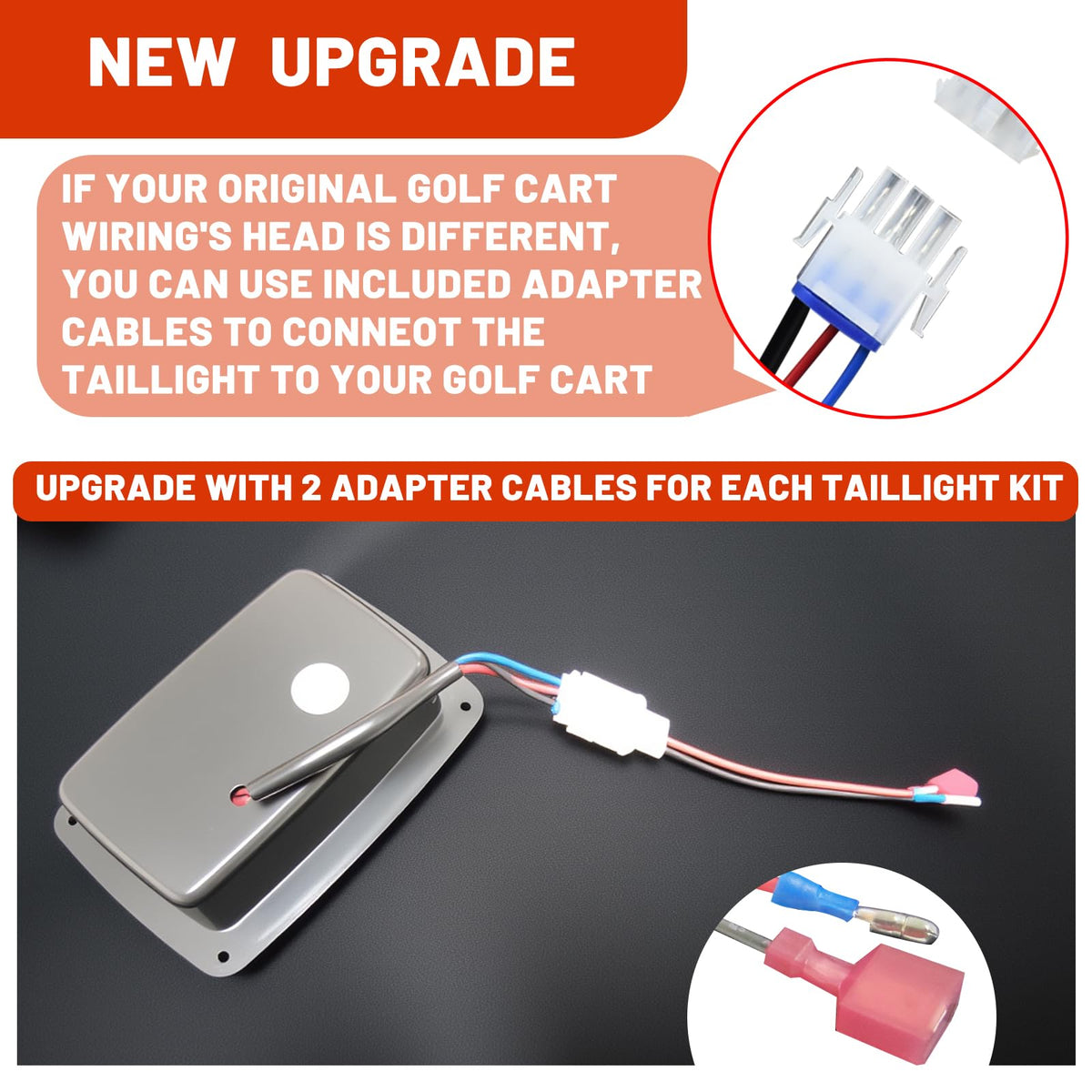 Orle Oko 12V LED taillights, compatible with DS carts' electrical systems.