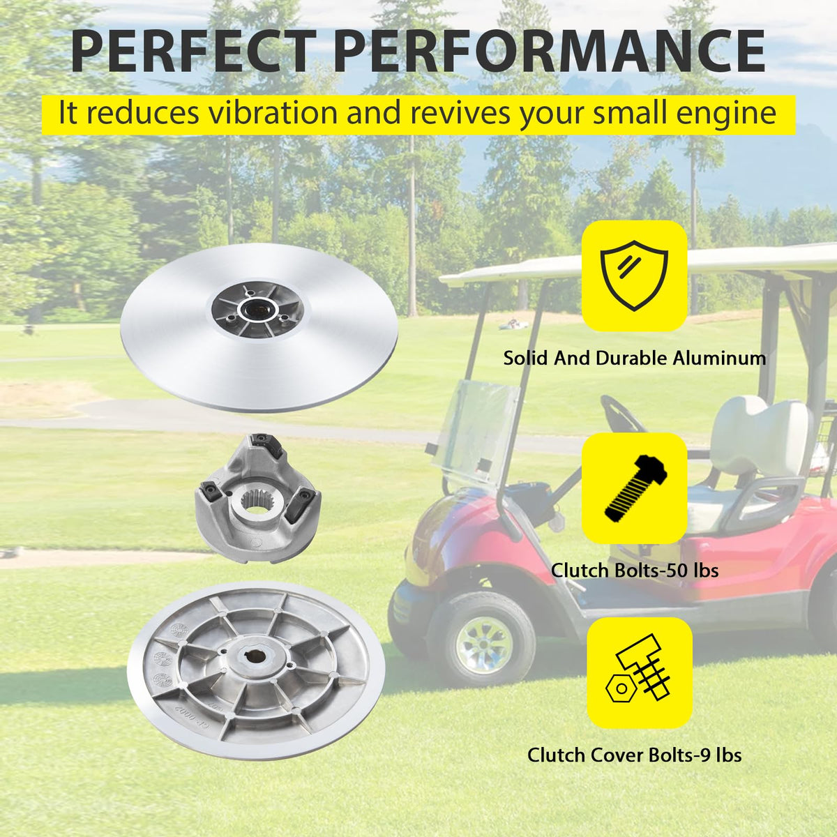 Orle Oko aluminum drive clutch showcases durable metal finish.