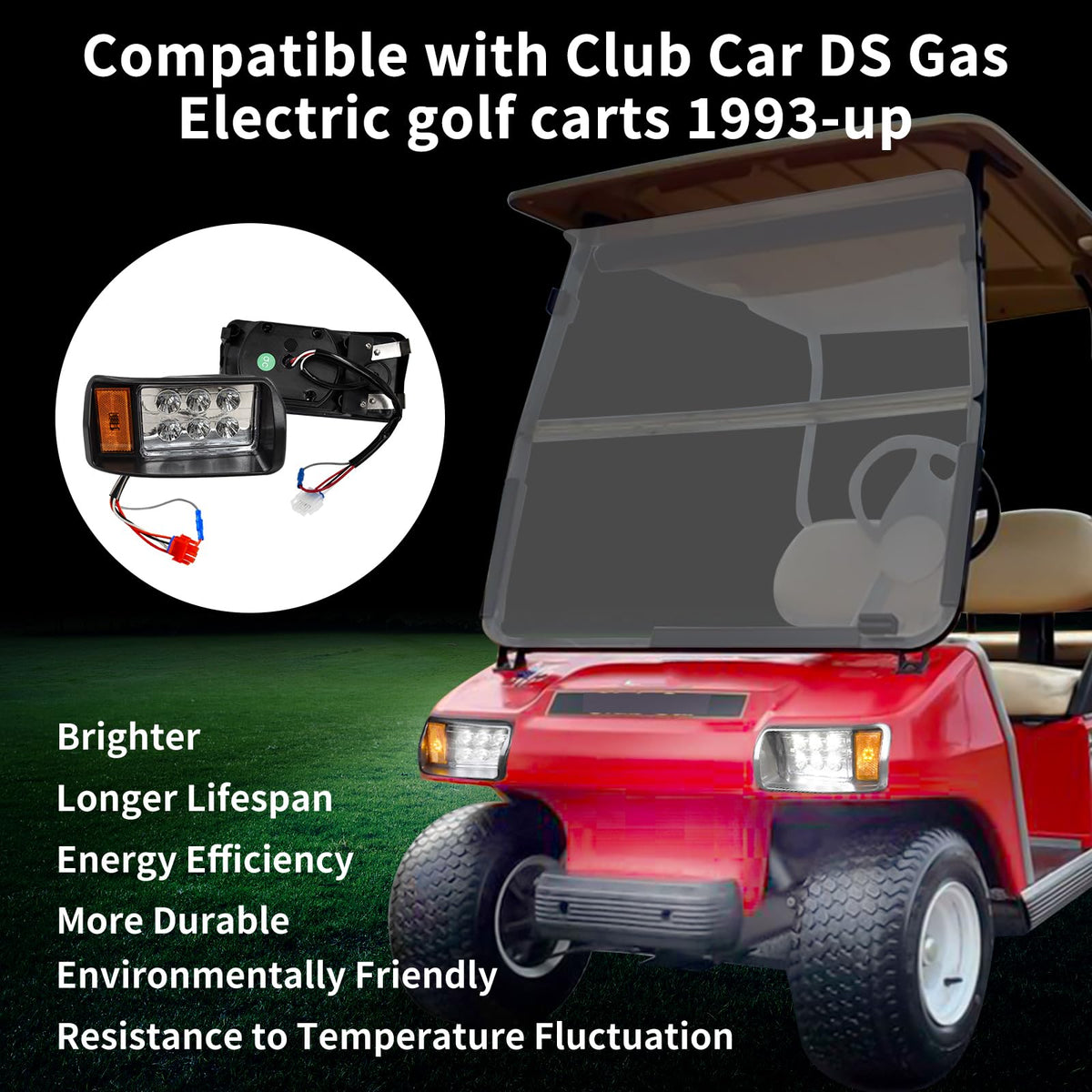 Orle Oko Club Car DS right LED headlight for forward illumination