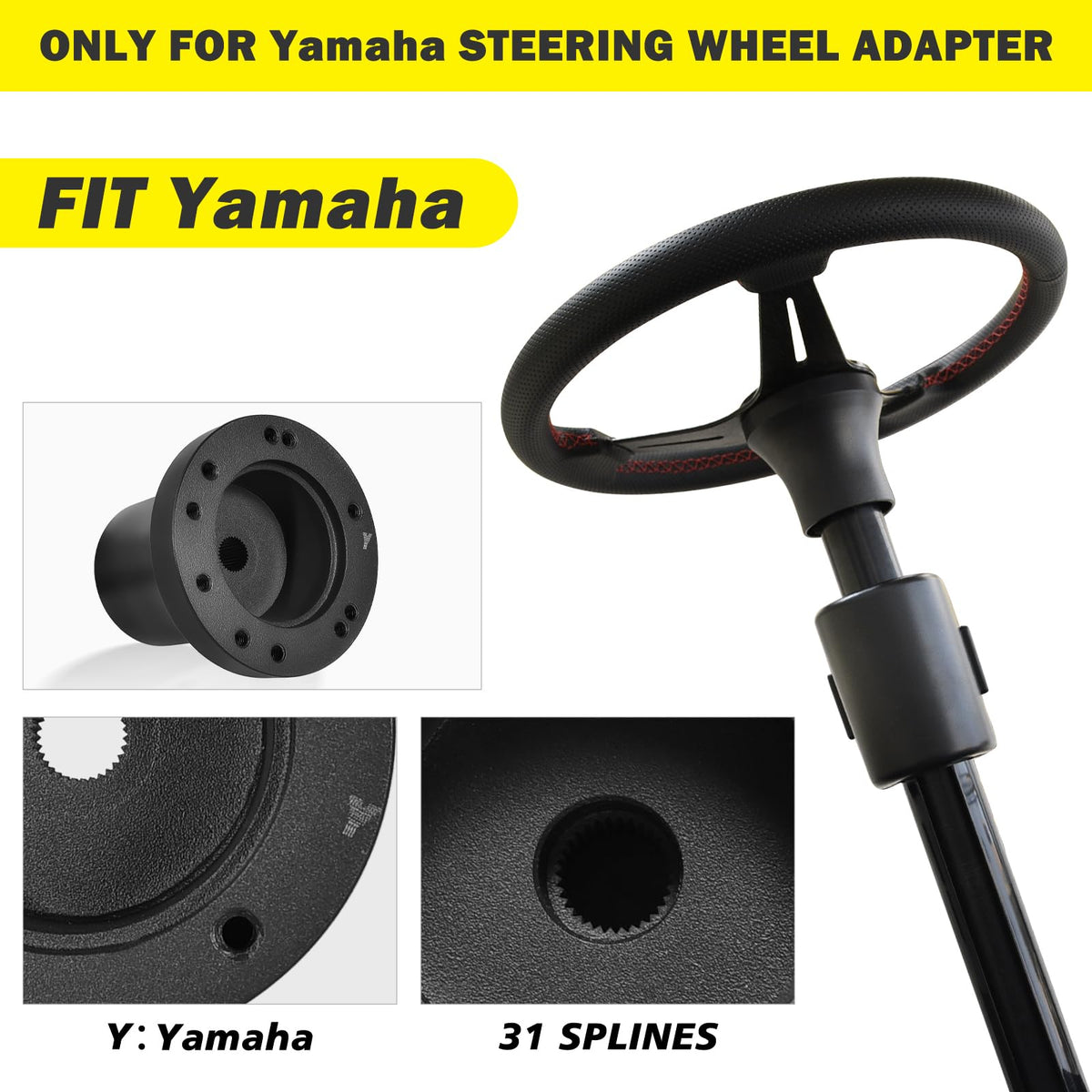 Corrosion-resistant steering hub by Orle Oko keeps the look fresh outdoors.