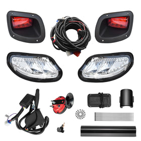 Orle Oko Deluxe front LED headlights for EZGO carts enhance night visibility.