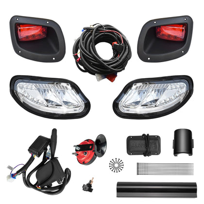 Orle Oko Deluxe front LED headlights for EZGO carts enhance night visibility.