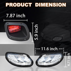 Orle Oko Deluxe rear LED tail lights improve signaling on EZGO models.