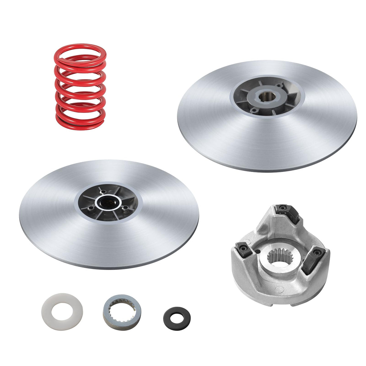 Orle Oko driven clutch installation view shows bolt-on compatibility for quick upgrades.