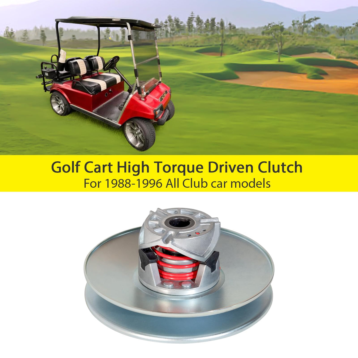 Orle Oko ds driven clutch enabling smooth starts for Club Car.