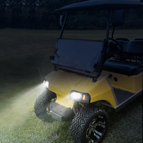 Orle Oko DS headlight lens close-up shows build quality.
