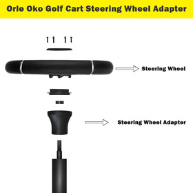 Durable, heat-resistant Orle Oko steering wheel adapter in use.