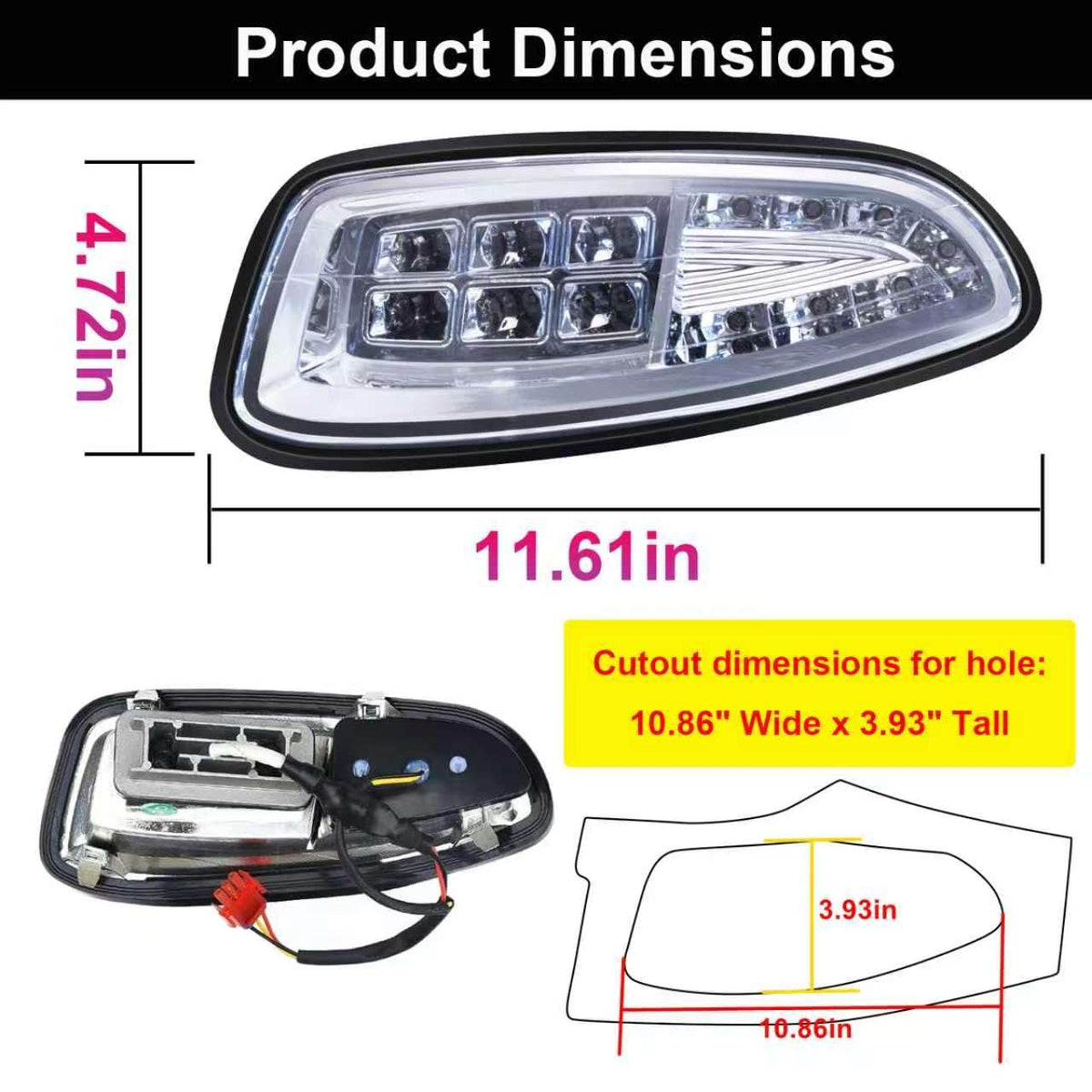 Orle Oko EZGO RXV headlight packaging ready for replacement