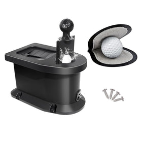 Orle Oko golf ball washer mounted on cart for quick on-course cleaning