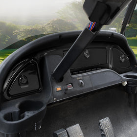 Orle Oko golf cart dash cover fitment for 2008.5-up Club Car models.