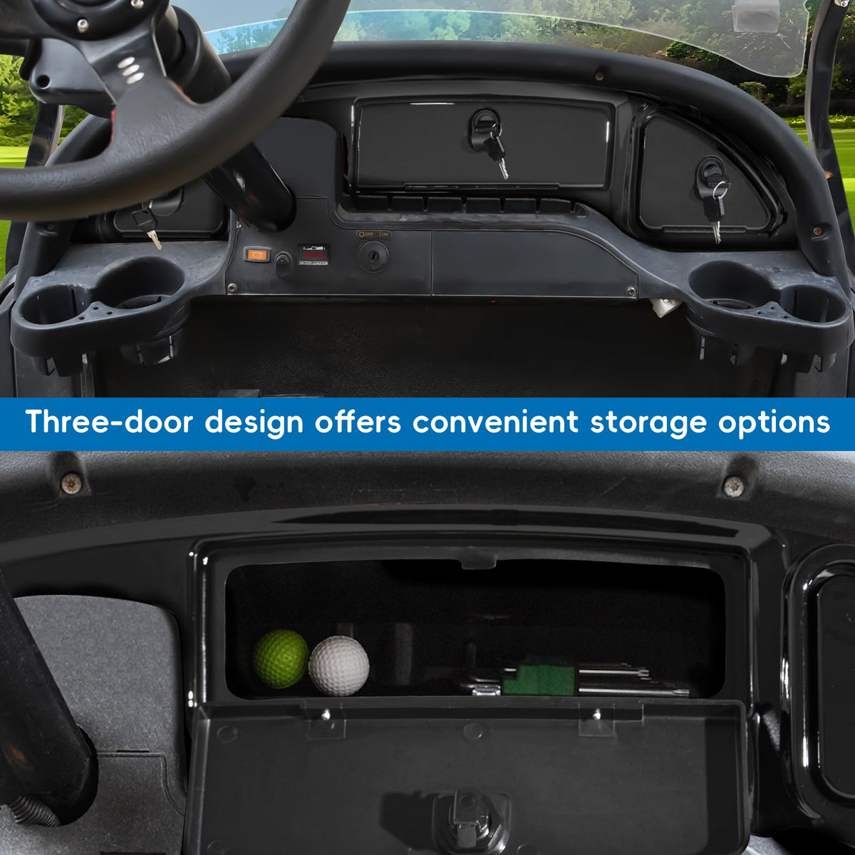 Orle Oko golf cart dash cover installation guide shows simple DIY setup.