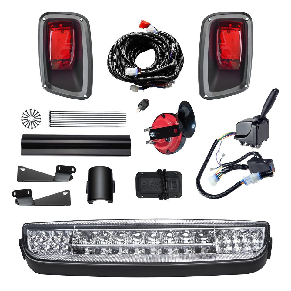 Orle Oko golf cart LED light bar front view boosts nighttime visibility for EZGO TXT