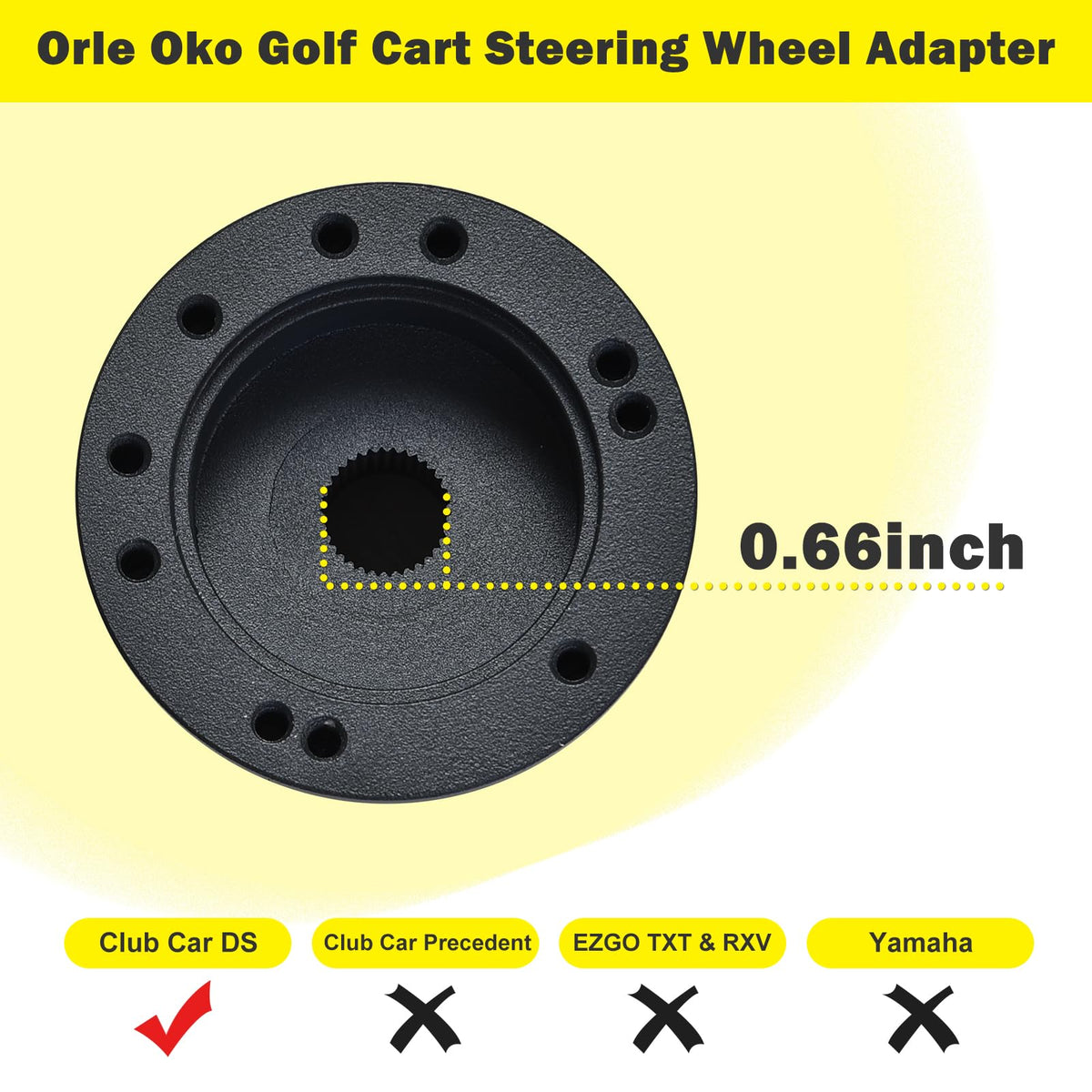 Orle Oko adapter supports 5-6 hole wheels for versatile wheel choices.