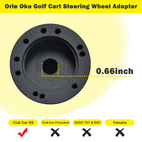 Orle Oko adapter supports 5-6 hole wheels for versatile wheel choices.