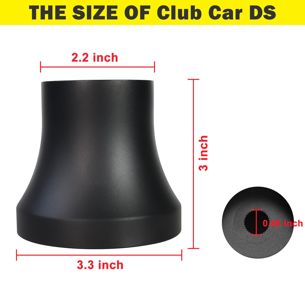 Orle Oko DS-compatible hub ensures a secure connection on Club Car carts.