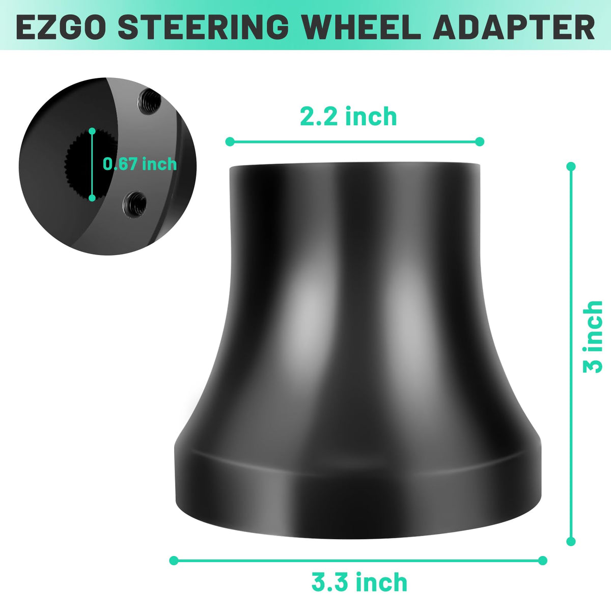 Orle Oko EZGO RXV 5-hole adapter, corrosion-resistant aluminum alloy.