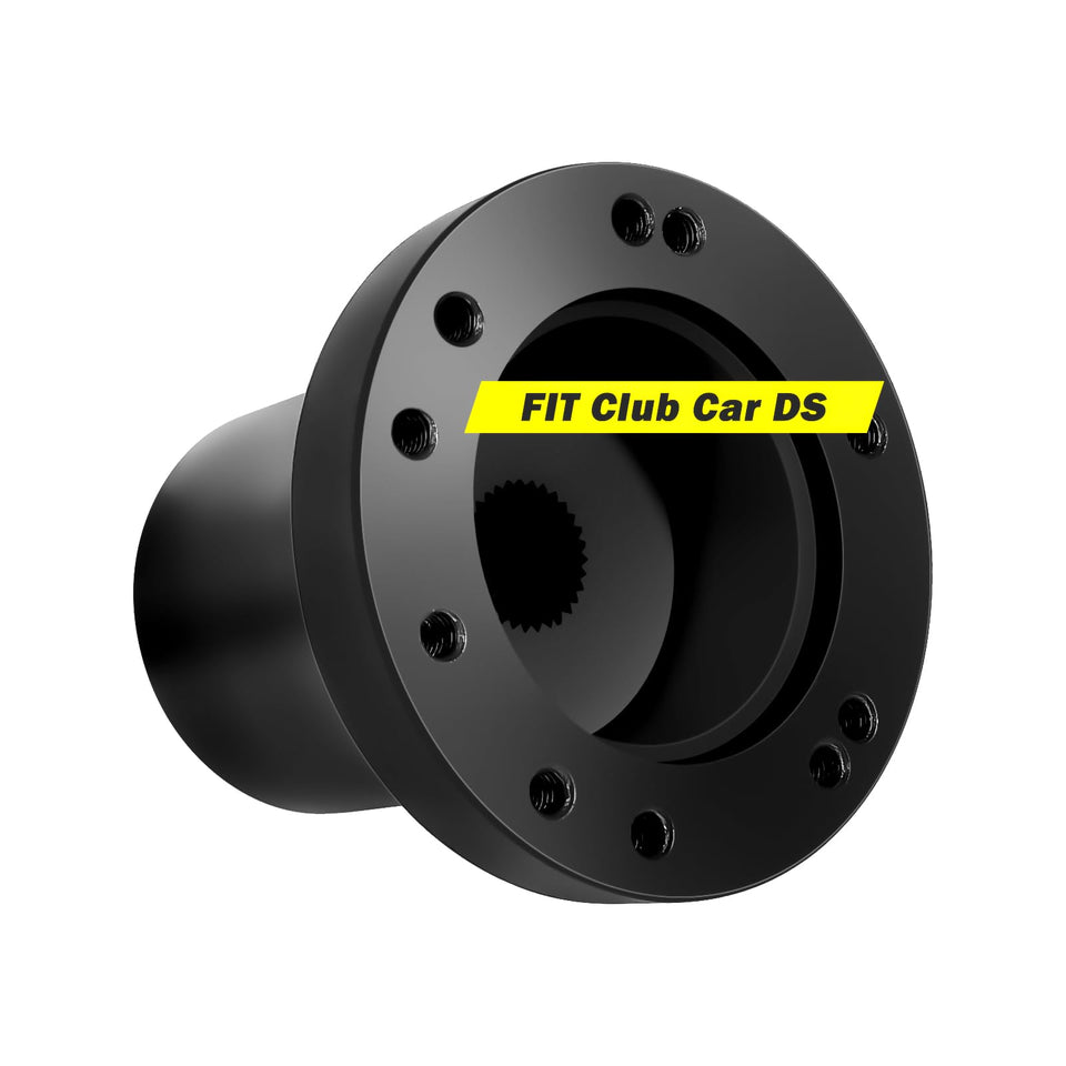 Orle Oko universal fit steering wheel adapter for Club Car DS enhances upgrade flexibility.