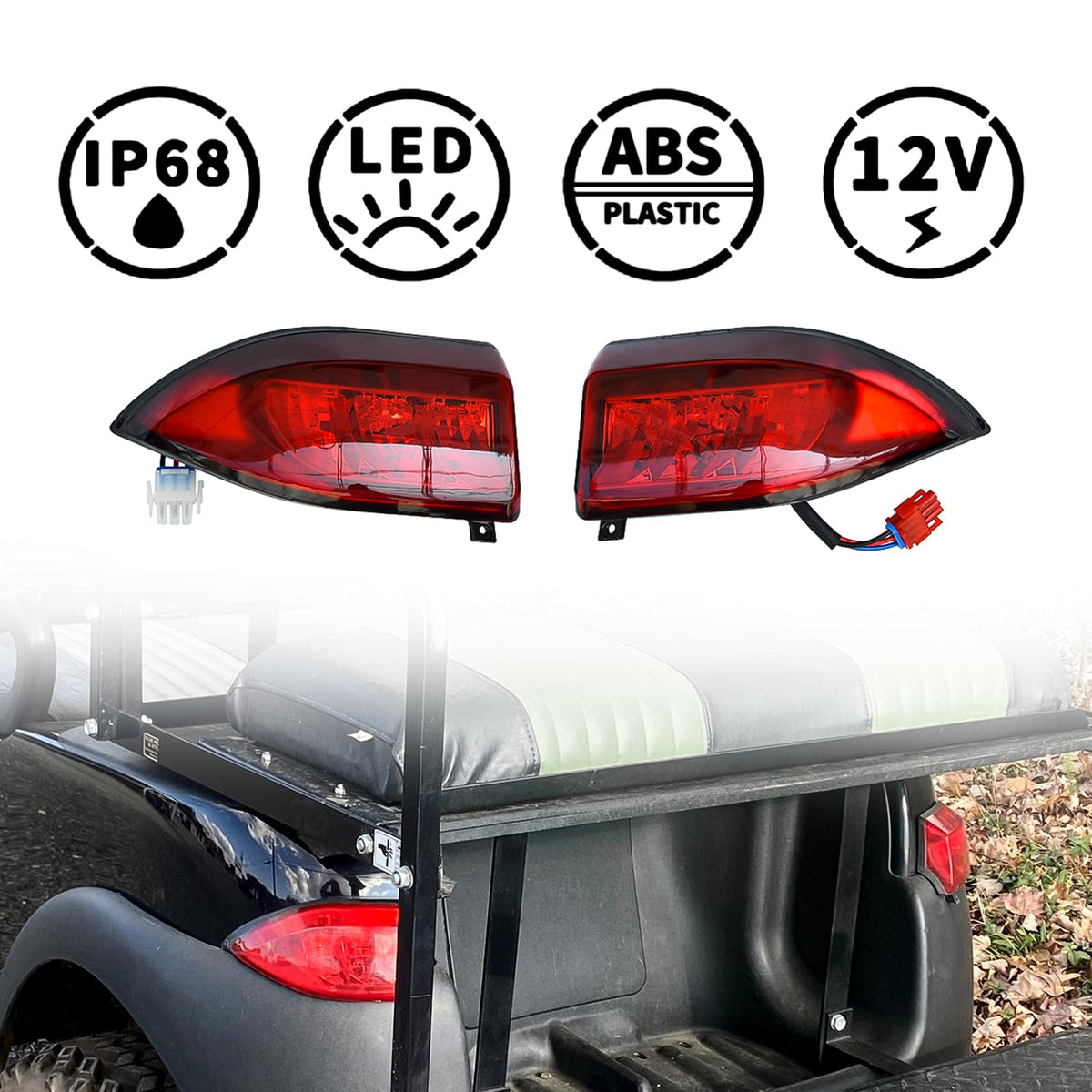 Orle Oko taillight left for Club Car Precedent improves signaling and safety.
