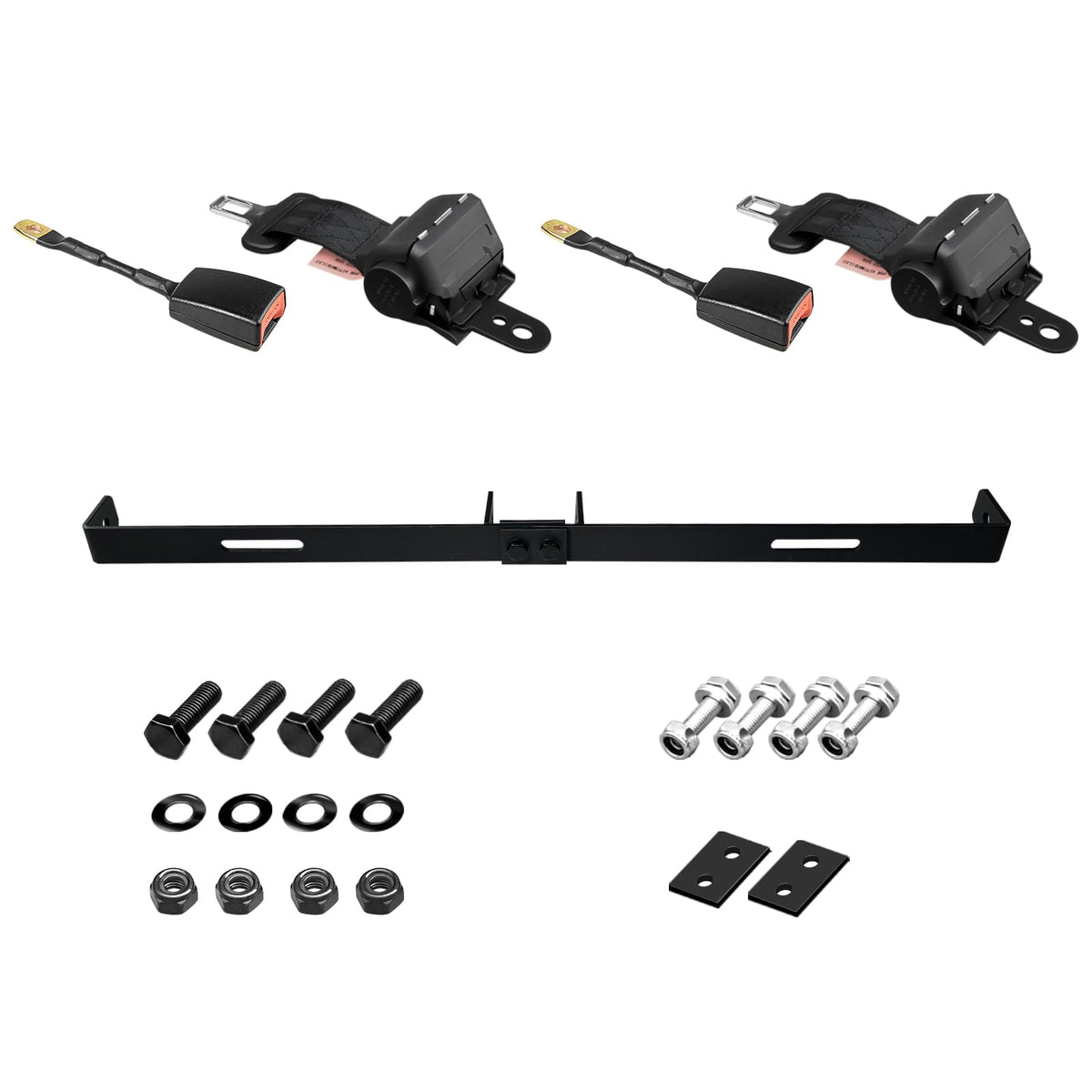 Orle Oko bracket kit front view for universal golf cart mounting.
