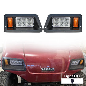 Orle Oko headlight assembly exterior view on Yamaha cart.