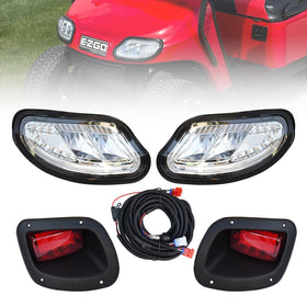 Orle Oko LED head light front-left for EZGO Freedom improves nighttime visibility.