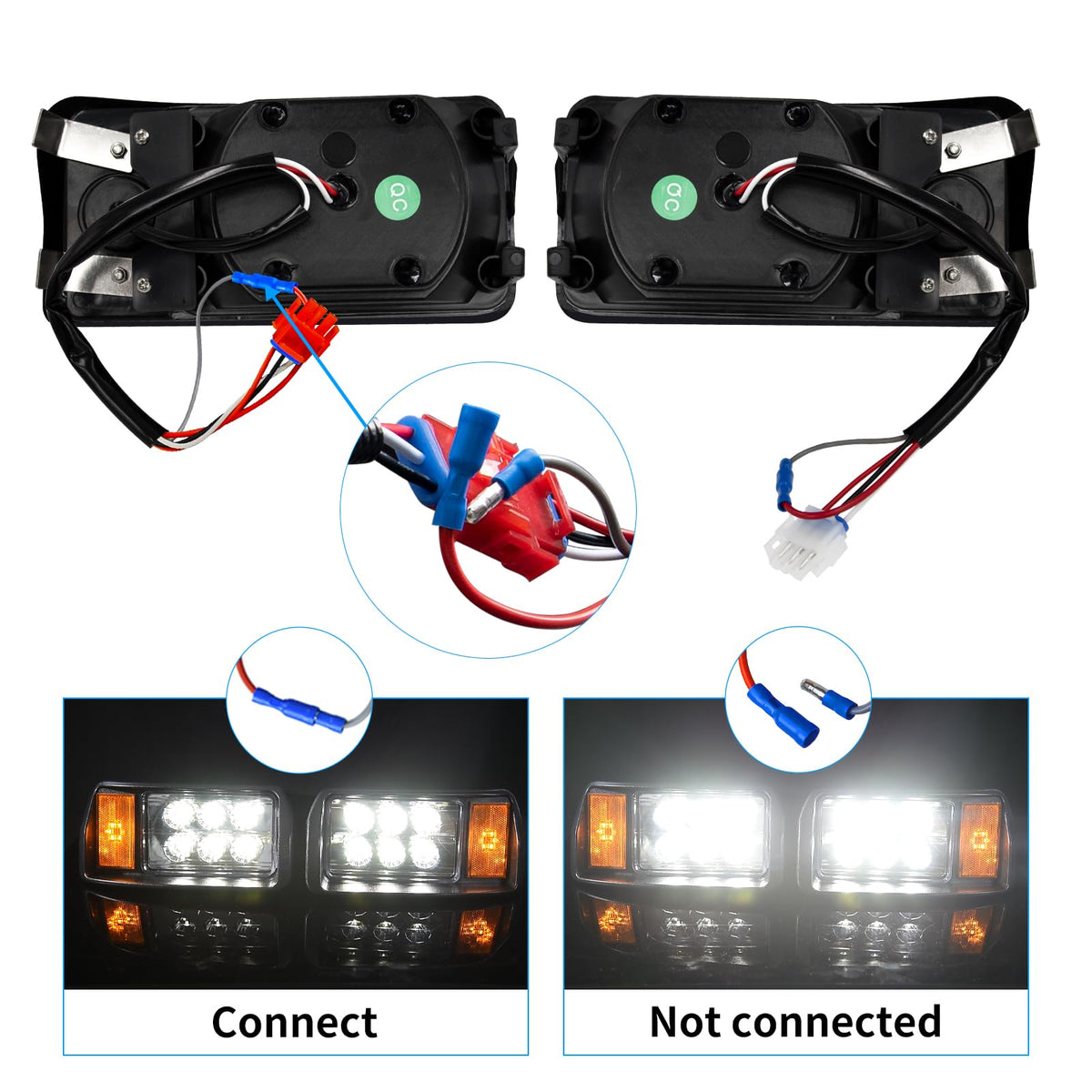 Orle Oko LED headlights package includes left and right units