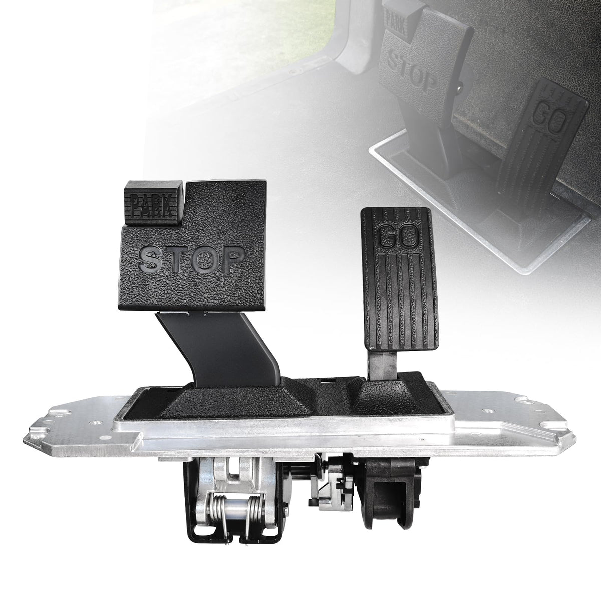 Orle Oko premium club car pedal assembly overview for 2009-up Precedent and Tempo carts